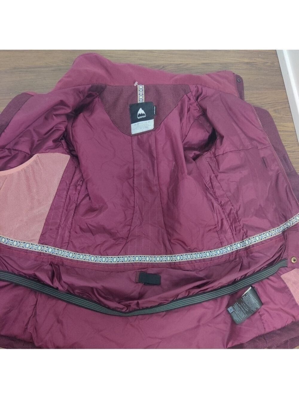 Burton Jet Set Maroon Snowboard Ski Jacket DRYRIDE ThermacoreEco Small 0401 - Picture 9 of 15